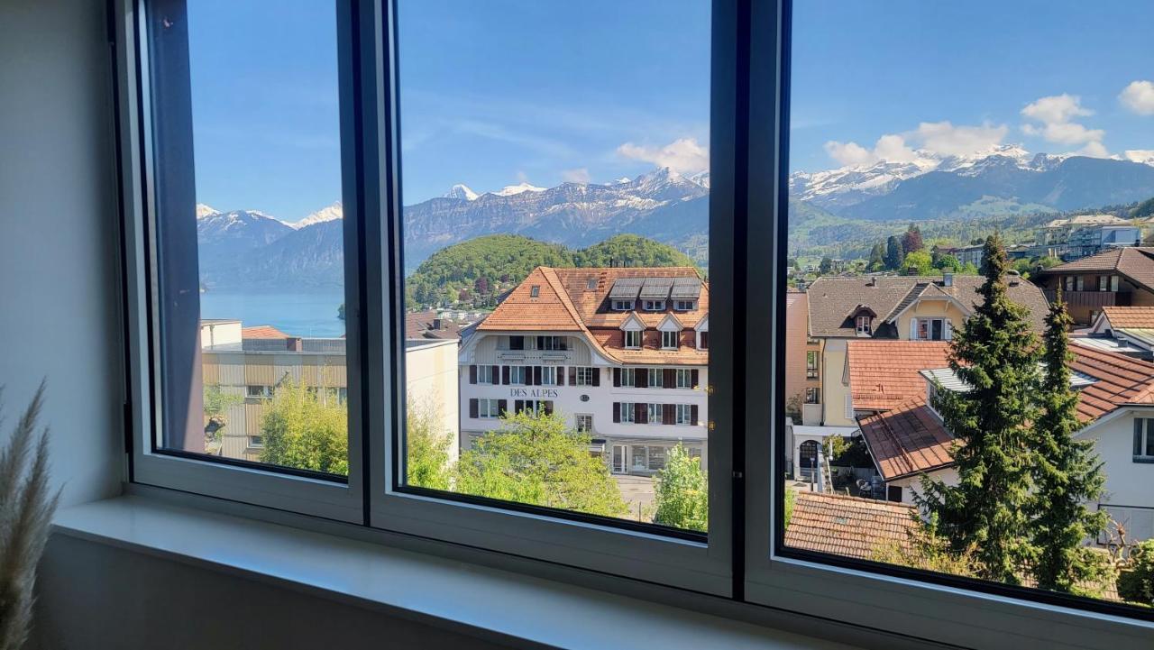 Niesen Loft Apartment Spiez Bagian luar foto